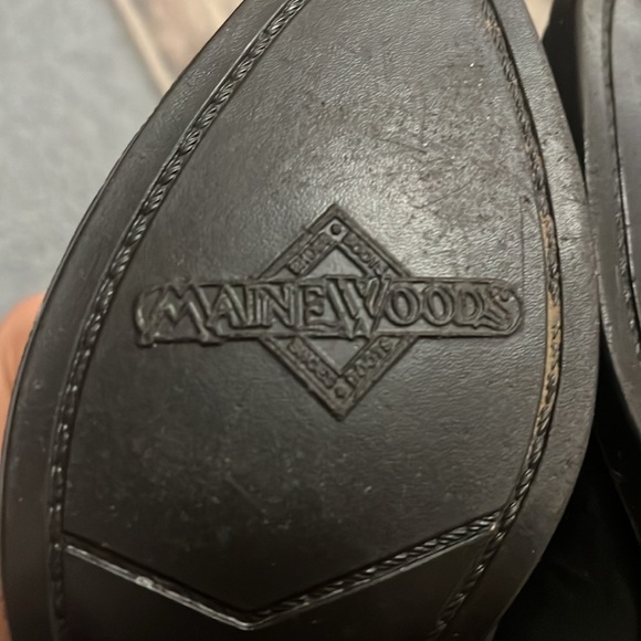 Maine Woods Leather Suede Black Fringe Cowboy Boots - Picture 6 of 7